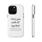 I Love You With All My Butt Tough Personalized Phone Case Printify