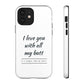 I Love You With All My Butt Tough Personalized Phone Case Printify