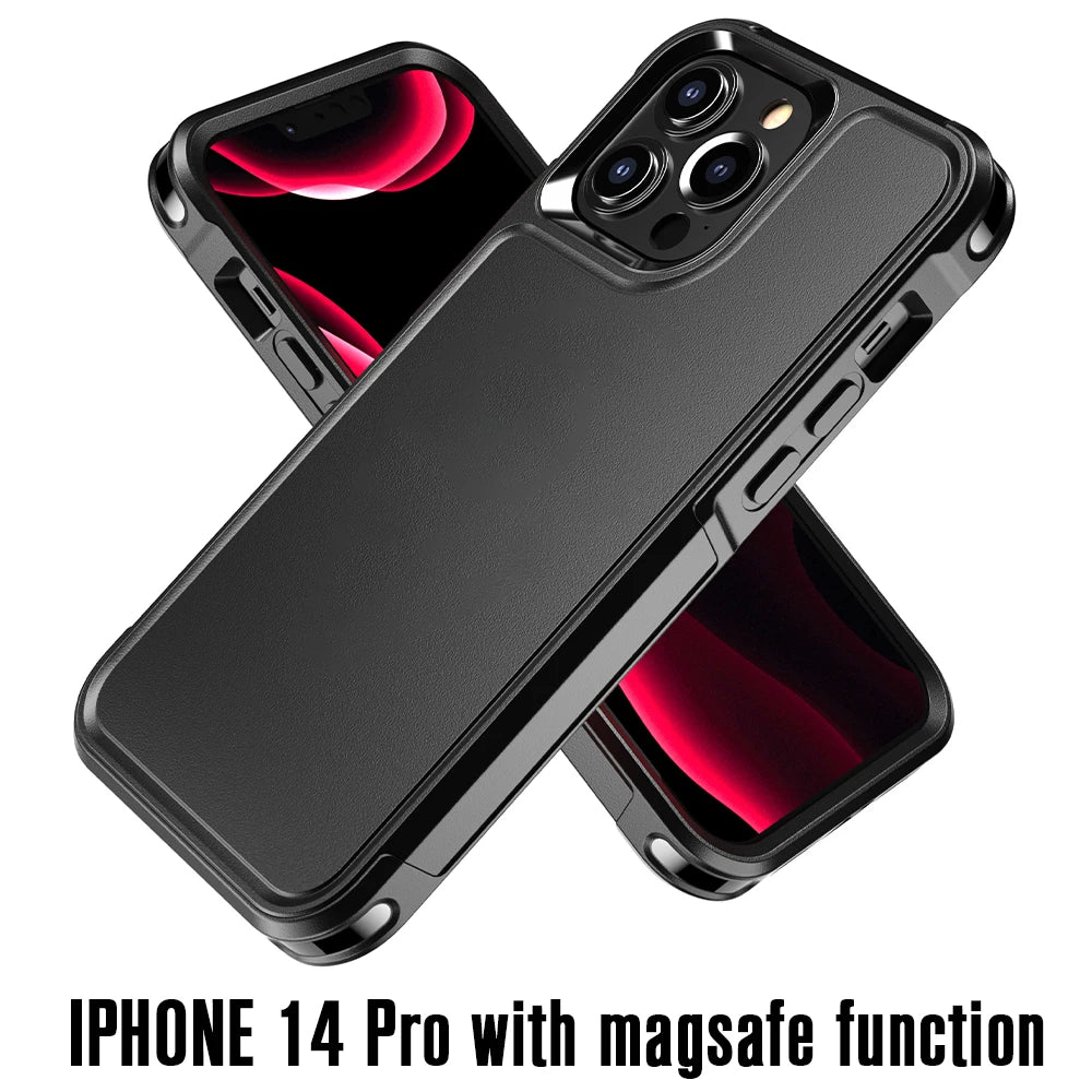For iPhone 15 14 13 12 Magnetic Case Magsafe Military Grade Protection Back Shockproof Phone Case - Caseverse