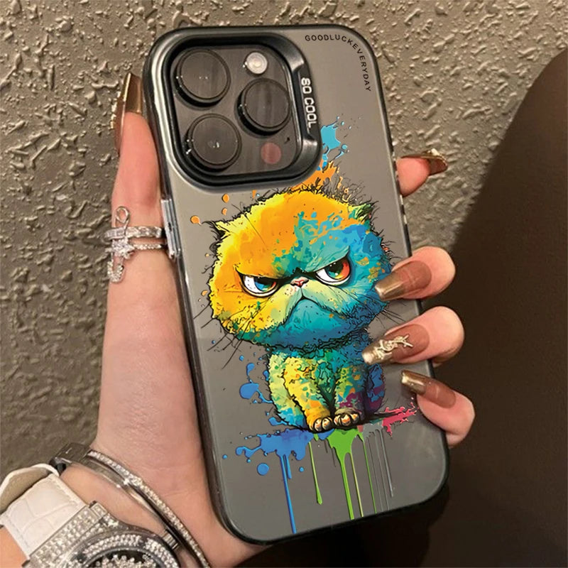 Personalized graffiti Cartoon Cat Phone Case For Xiaomi Redmi Note 13 12 11 Pro Plus 5G 12S 11S 10S 10 Pro Redmi 13C 4G Cover Caseverse