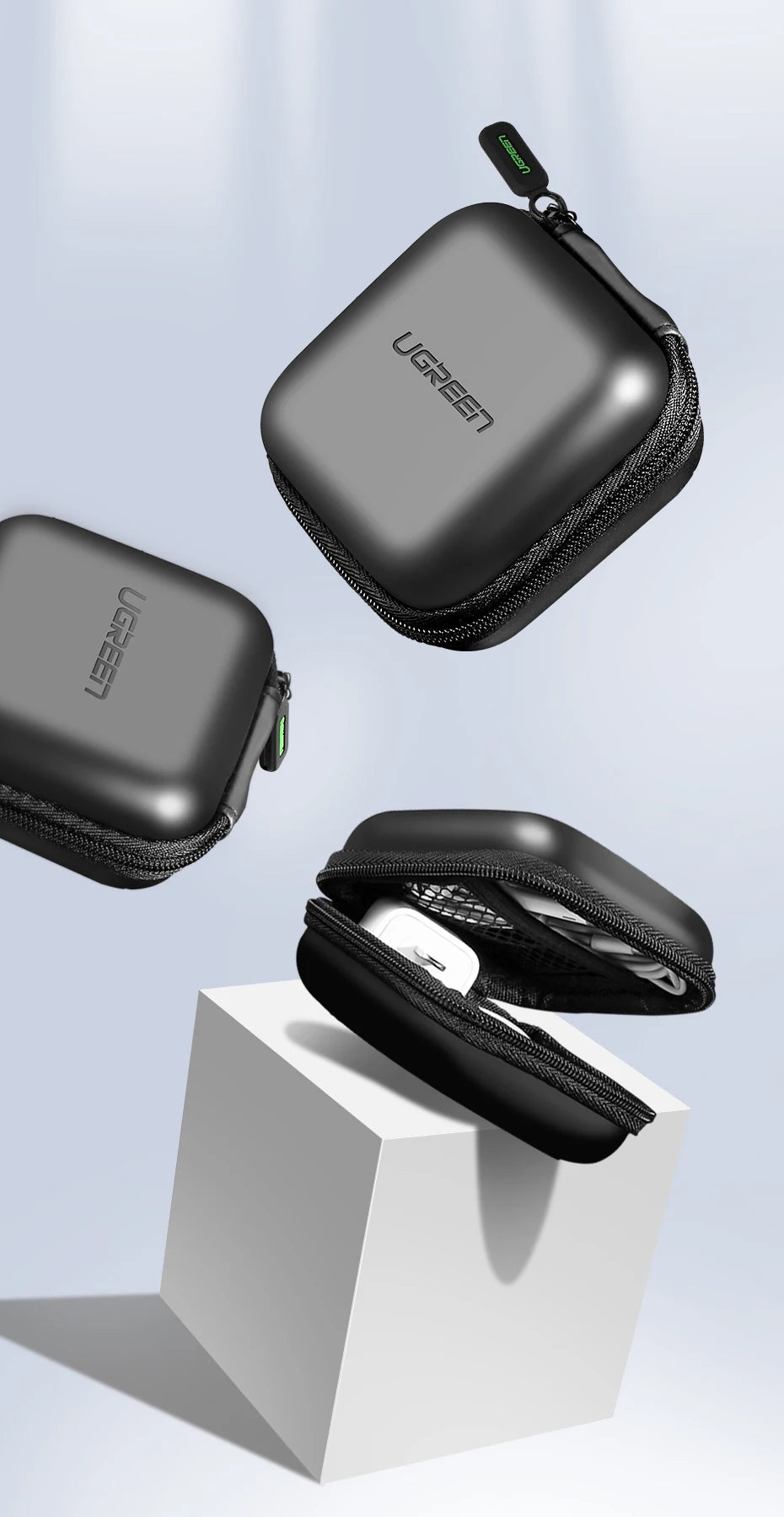 UGREEN Earphone Case Hard Headphone Bag For Airpods Earpods Sennheiser Ear Pads Wireless Bluetooth Earphone Accessories Caseverse