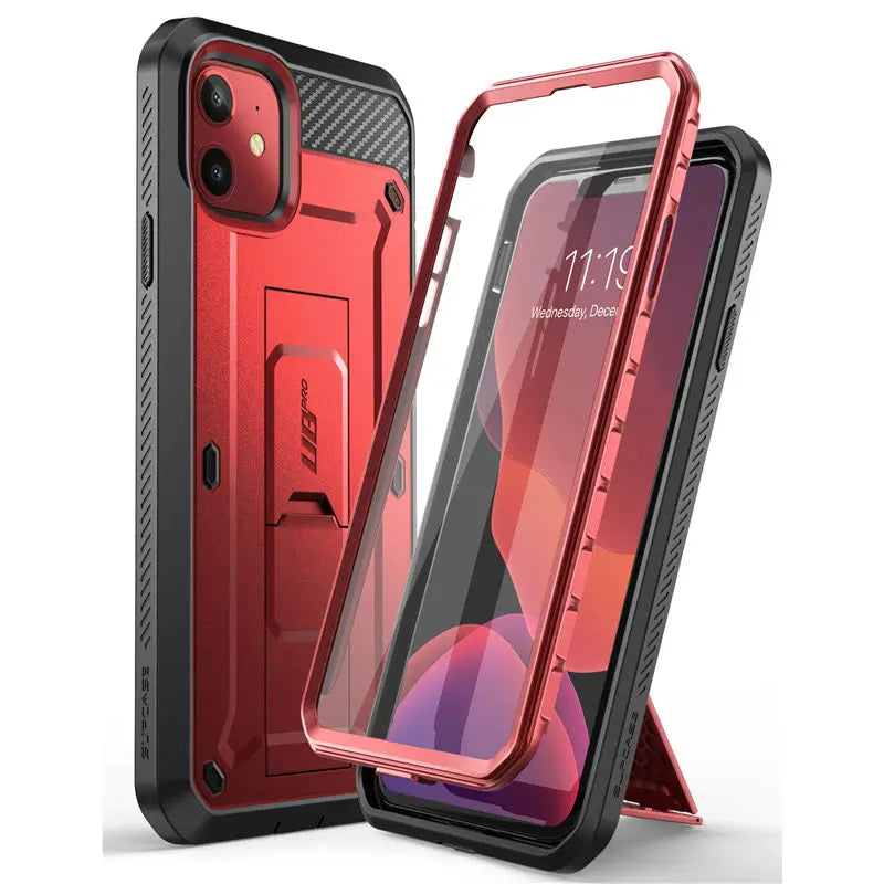 For iPhone 11 Case 6.1" (2019 Release) SUPCASE UB Pro Full-Body Rugged Holster Cover with Built-in Screen Protector & Kickstand Caseverse