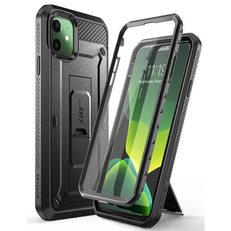 For iPhone 11 Case 6.1" (2019 Release) SUPCASE UB Pro Full-Body Rugged Holster Cover with Built-in Screen Protector & Kickstand - Caseverse