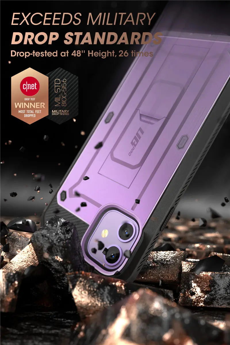For iPhone 11 Case 6.1" (2019 Release) SUPCASE UB Pro Full-Body Rugged Holster Cover with Built-in Screen Protector & Kickstand - Caseverse