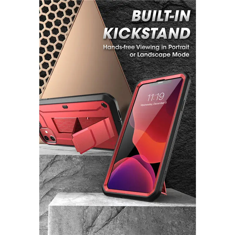 For iPhone 11 Case 6.1" (2019 Release) SUPCASE UB Pro Full-Body Rugged Holster Cover with Built-in Screen Protector & Kickstand - Caseverse