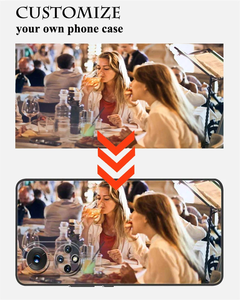 Custom Phone Cases For iphone 14 Pro Max 13 Mini 14 Plus Glass Silicone Cover Customized DIY Photo Personalized Pictures Fundas Caseverse