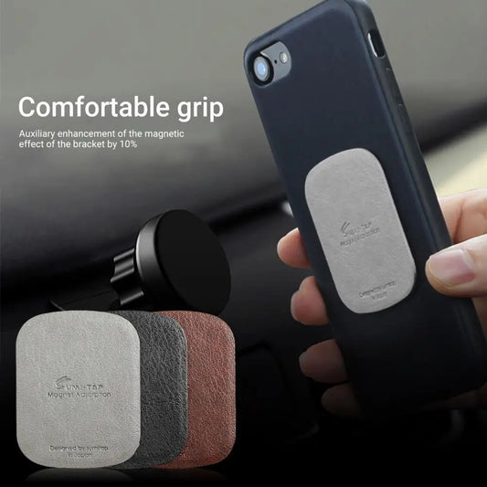 Leather Smart Phone Magnetic Metal Plate Phone Accessories Iron Sheet Disk Sticker Mount Mobile Car Phone Holder Magnet Stand