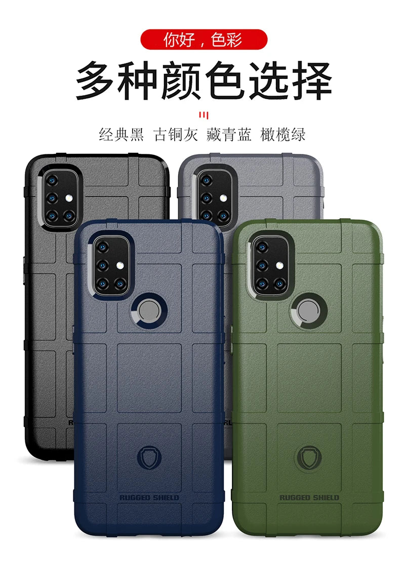 Rugged Shield Shockproof Phone Case For OnePlus 8T 9 10 Pro Nord 2T N10 N100 N20 N200 CE 2 Lite 5G Soft TPU Silicone Back Cover - Caseverse