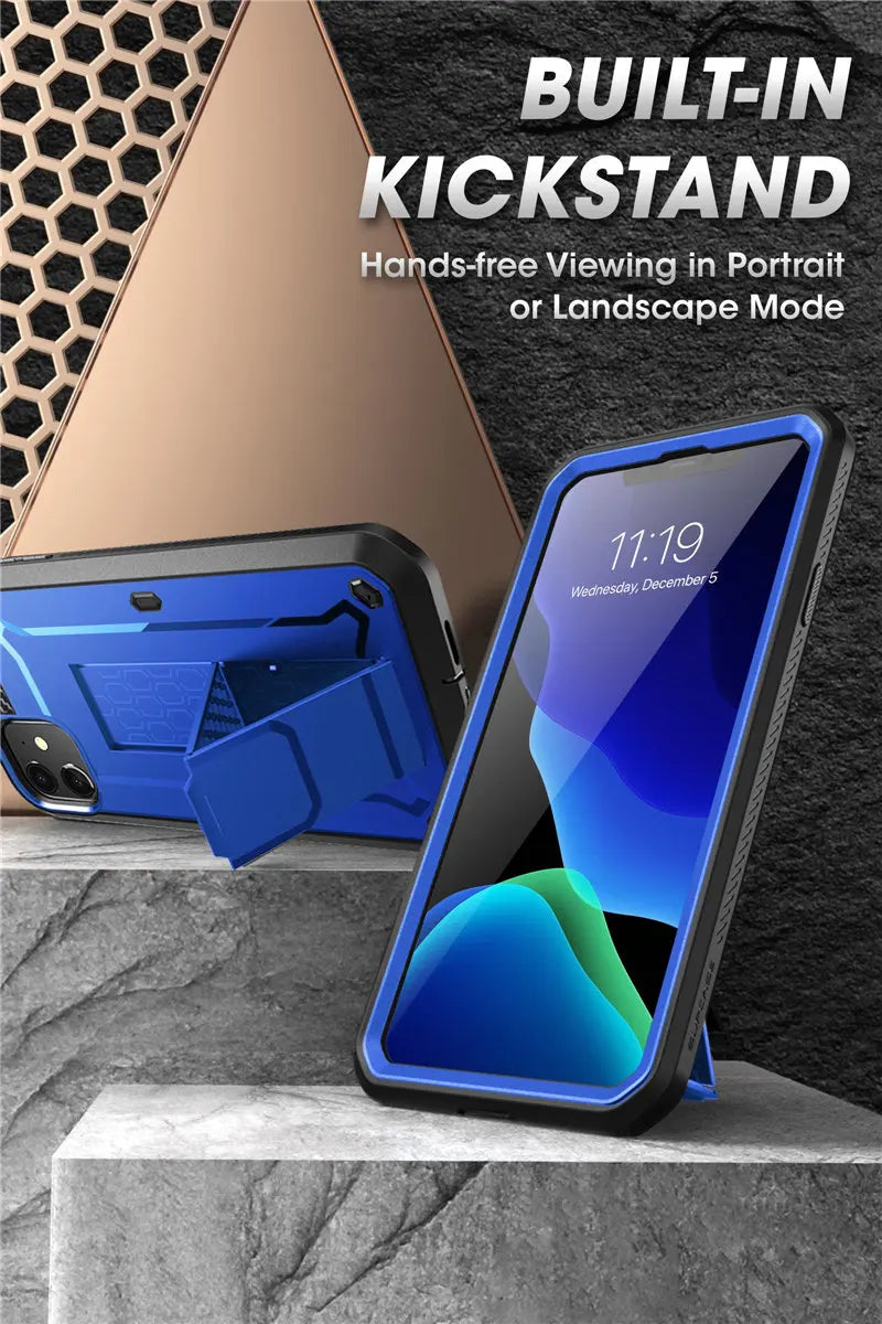 For iPhone 11 Case 6.1" (2019 Release) SUPCASE UB Pro Full-Body Rugged Holster Cover with Built-in Screen Protector & Kickstand - Caseverse