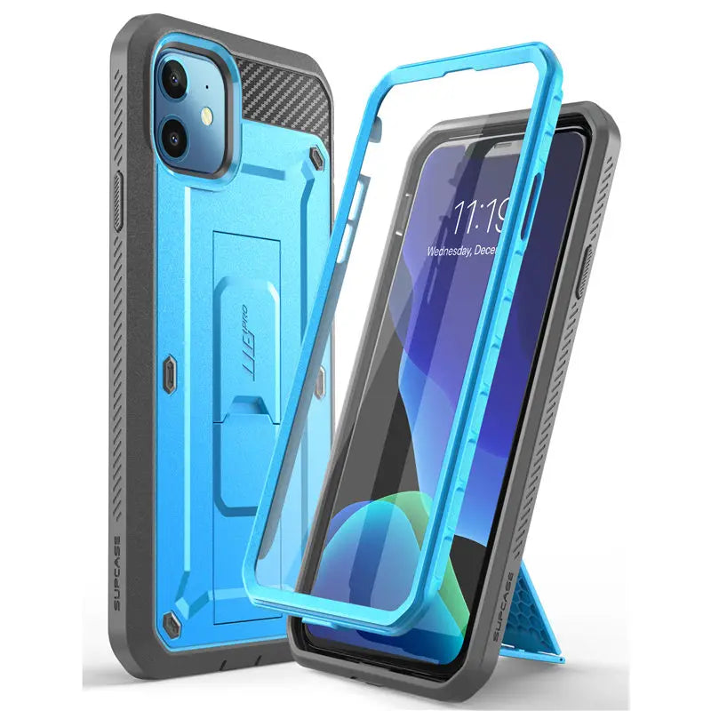 For iPhone 11 Case 6.1" (2019 Release) SUPCASE UB Pro Full-Body Rugged Holster Cover with Built-in Screen Protector & Kickstand - Caseverse