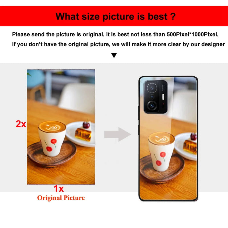 Custom Phone Cases For iphone 14 Pro Max 13 Mini 14 Plus Glass Silicone Cover Customized DIY Photo Personalized Pictures Fundas Caseverse