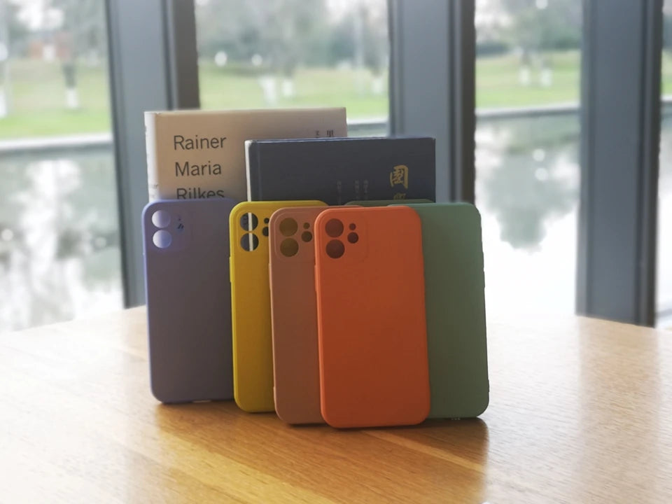 Luxury Liquid Silicone Shockproof Case for iPhone 14 15 Plus X XS XR Max Mini Back Soft Cover - Caseverse