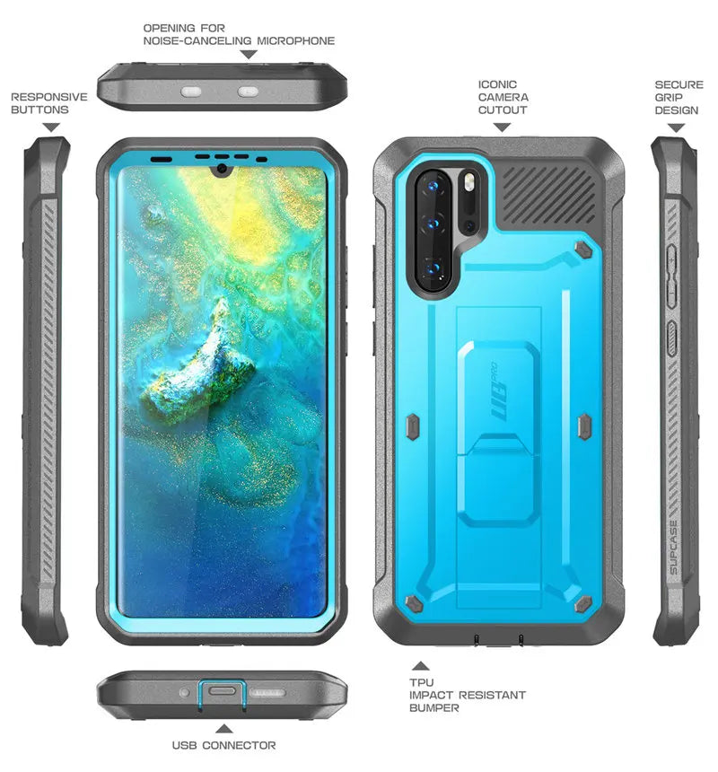 SUPCASE For Huawei P30 Pro Case (2019 Release) UB Pro Heavy Duty Full-Body Rugged Case with Built-in Screen Protector+Kickstand - Caseverse