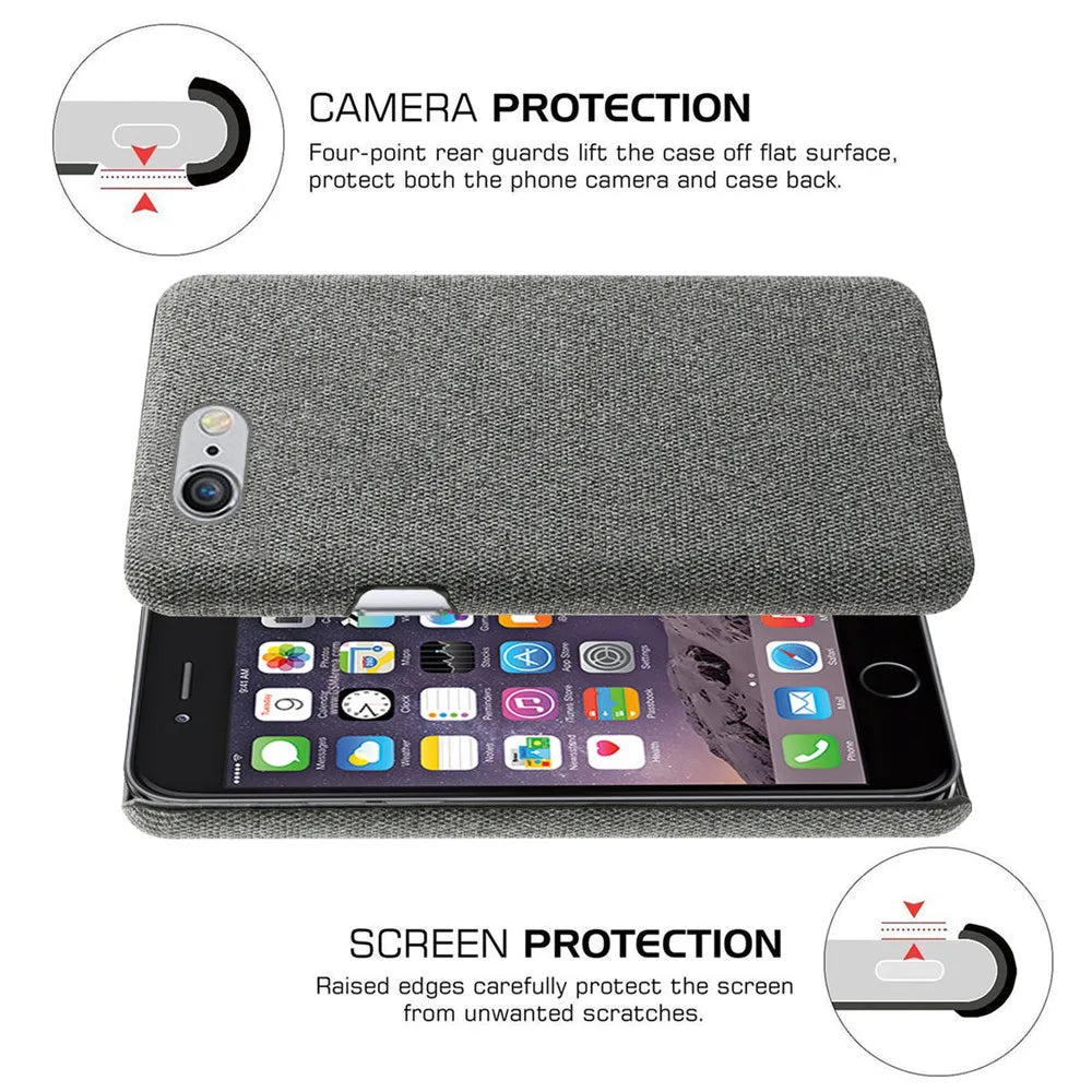 Cloth Cases For iPhone 5s 5 se 2016 Case Slim Retro Cloth Hard Phone Cover For iPhone se 2016 5 S 5G iPhone5s 4.0" Coque Funda - Caseverse