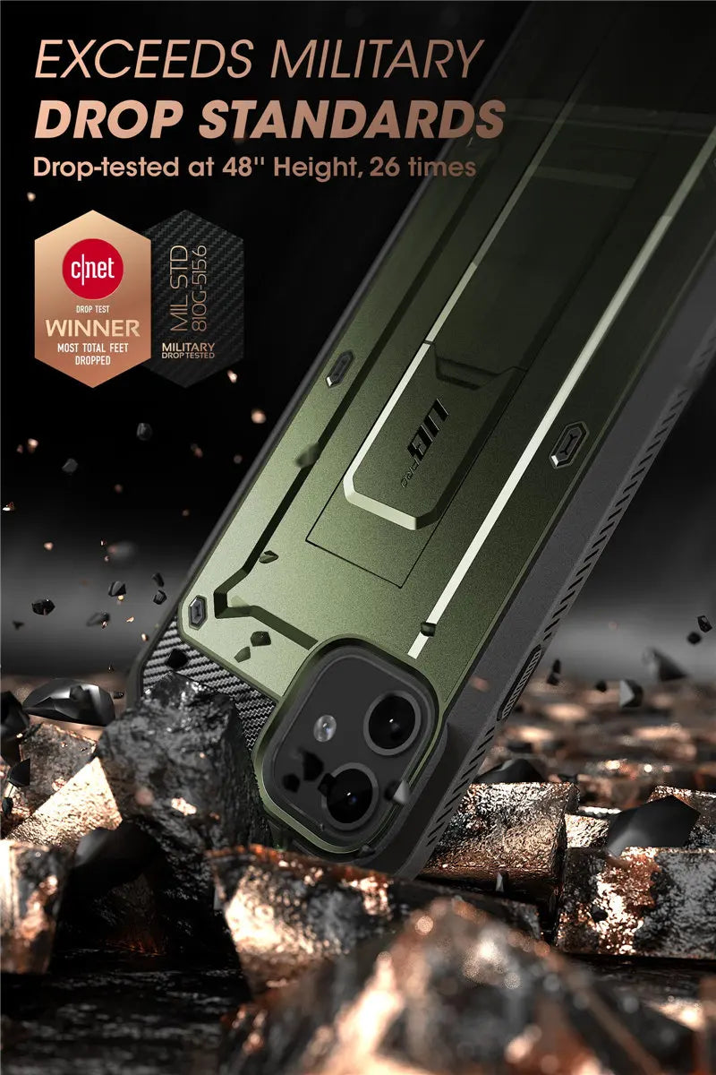 For iPhone 11 Case 6.1" (2019 Release) SUPCASE UB Pro Full-Body Rugged Holster Cover with Built-in Screen Protector & Kickstand - Caseverse