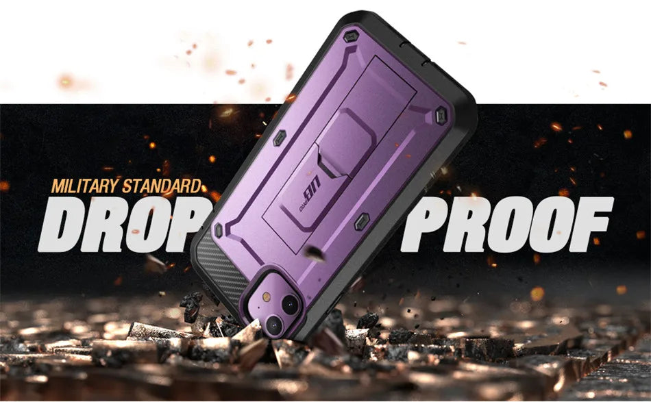 For iPhone 11 Case 6.1" (2019 Release) SUPCASE UB Pro Full-Body Rugged Holster Cover with Built-in Screen Protector & Kickstand - Caseverse