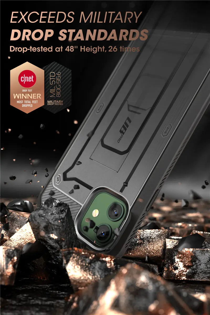 For iPhone 11 Case 6.1" (2019 Release) SUPCASE UB Pro Full-Body Rugged Holster Cover with Built-in Screen Protector & Kickstand - Caseverse