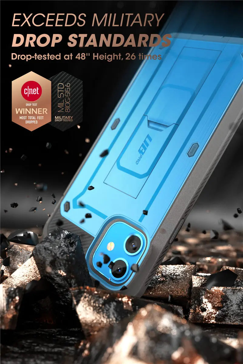 For iPhone 11 Case 6.1" (2019 Release) SUPCASE UB Pro Full-Body Rugged Holster Cover with Built-in Screen Protector & Kickstand - Caseverse