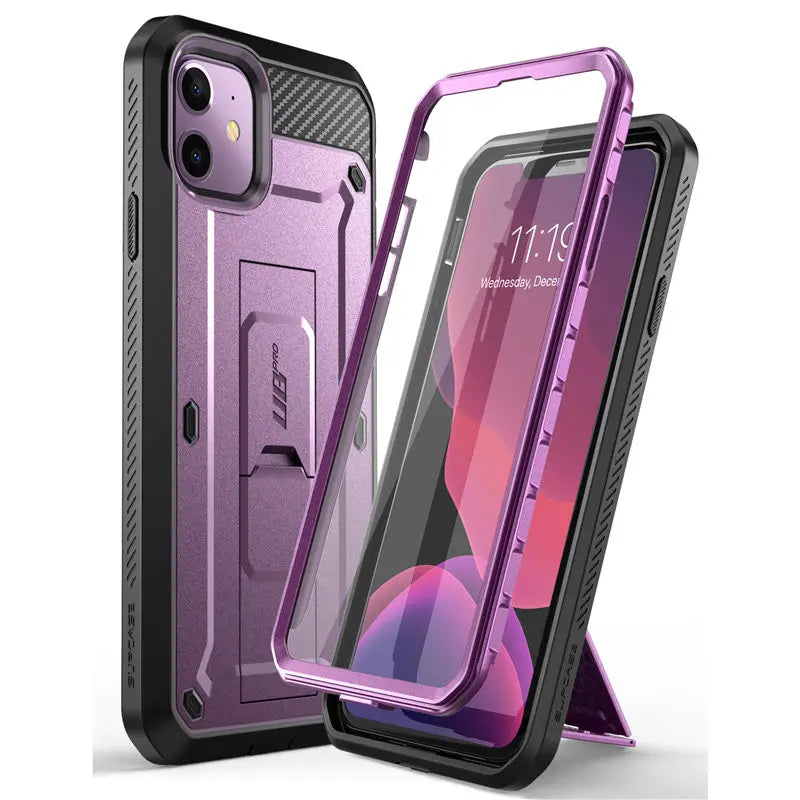 For iPhone 11 Case 6.1" (2019 Release) SUPCASE UB Pro Full-Body Rugged Holster Cover with Built-in Screen Protector & Kickstand Caseverse