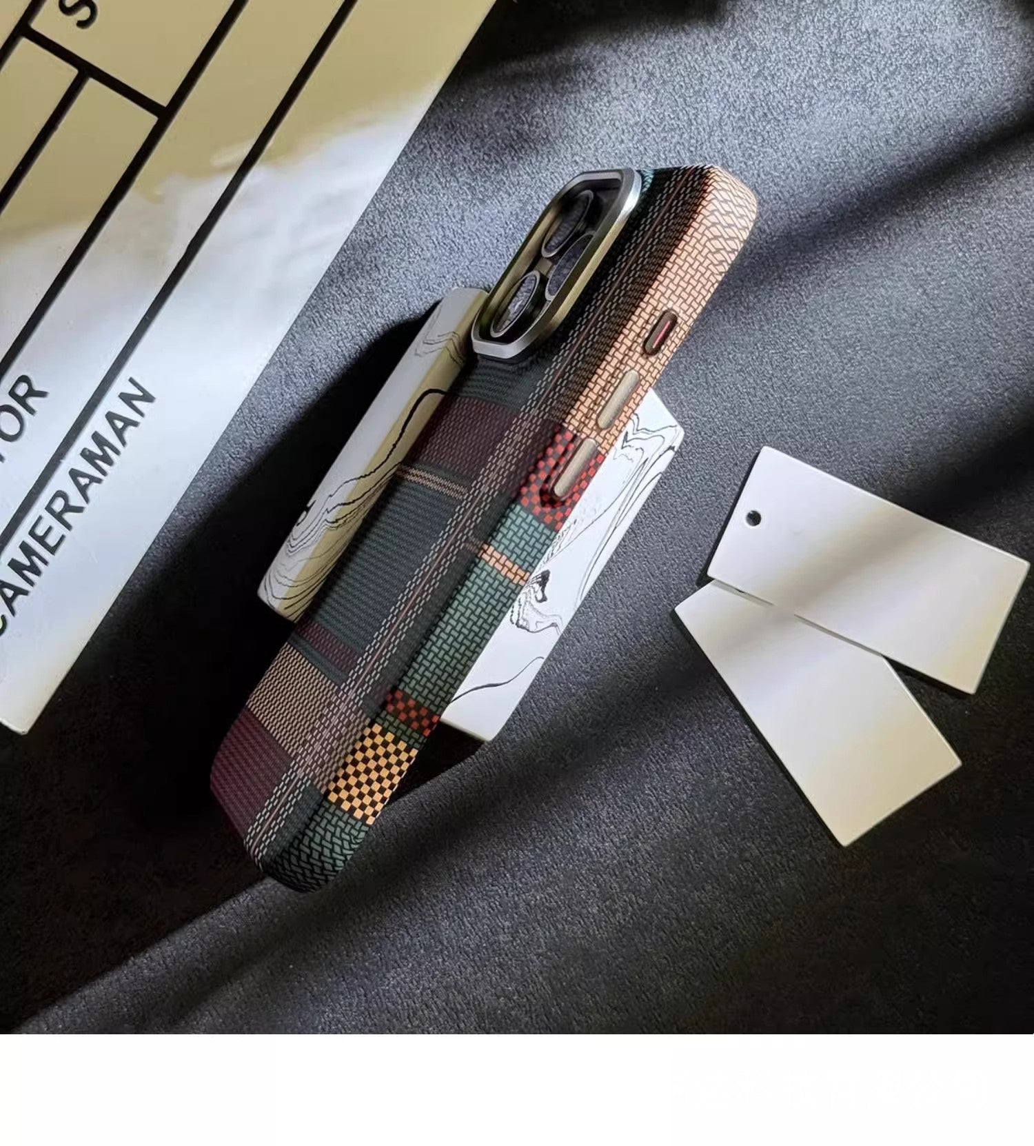 Magnetic Kevlar Carbon Fiber Pattern For iPhone 16Pro 15 Pro Max 14 13 12 Pro Plaid Personalized Phone Case For 12 13 14 Pro Max Caseverse