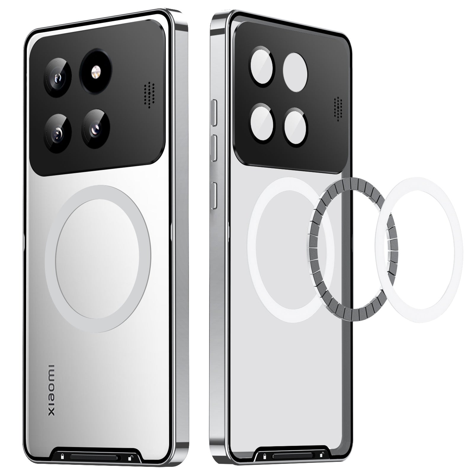 Aluminum Alloy Metal Phone Case For Xiaomi 14pro Xiaomi 13T Pro Aromatherapy Magnetic Magic Shield Anti-fall Protective Case Caseverse