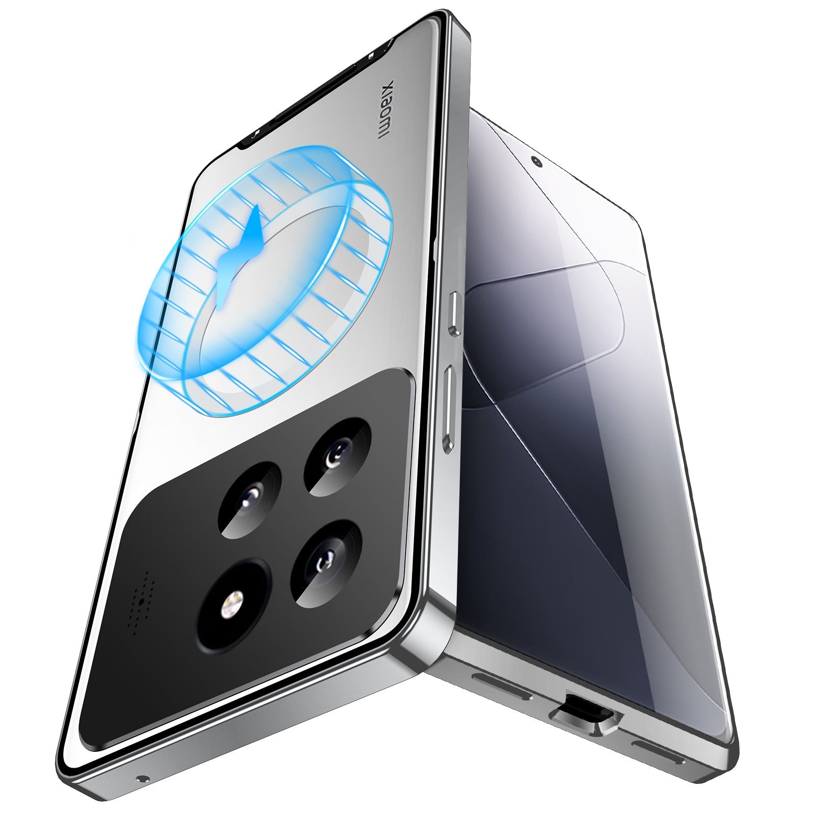 Aluminum Alloy Metal Phone Case For Xiaomi 14pro Xiaomi 13T Pro Aromatherapy Magnetic Magic Shield Anti-fall Protective Case Caseverse