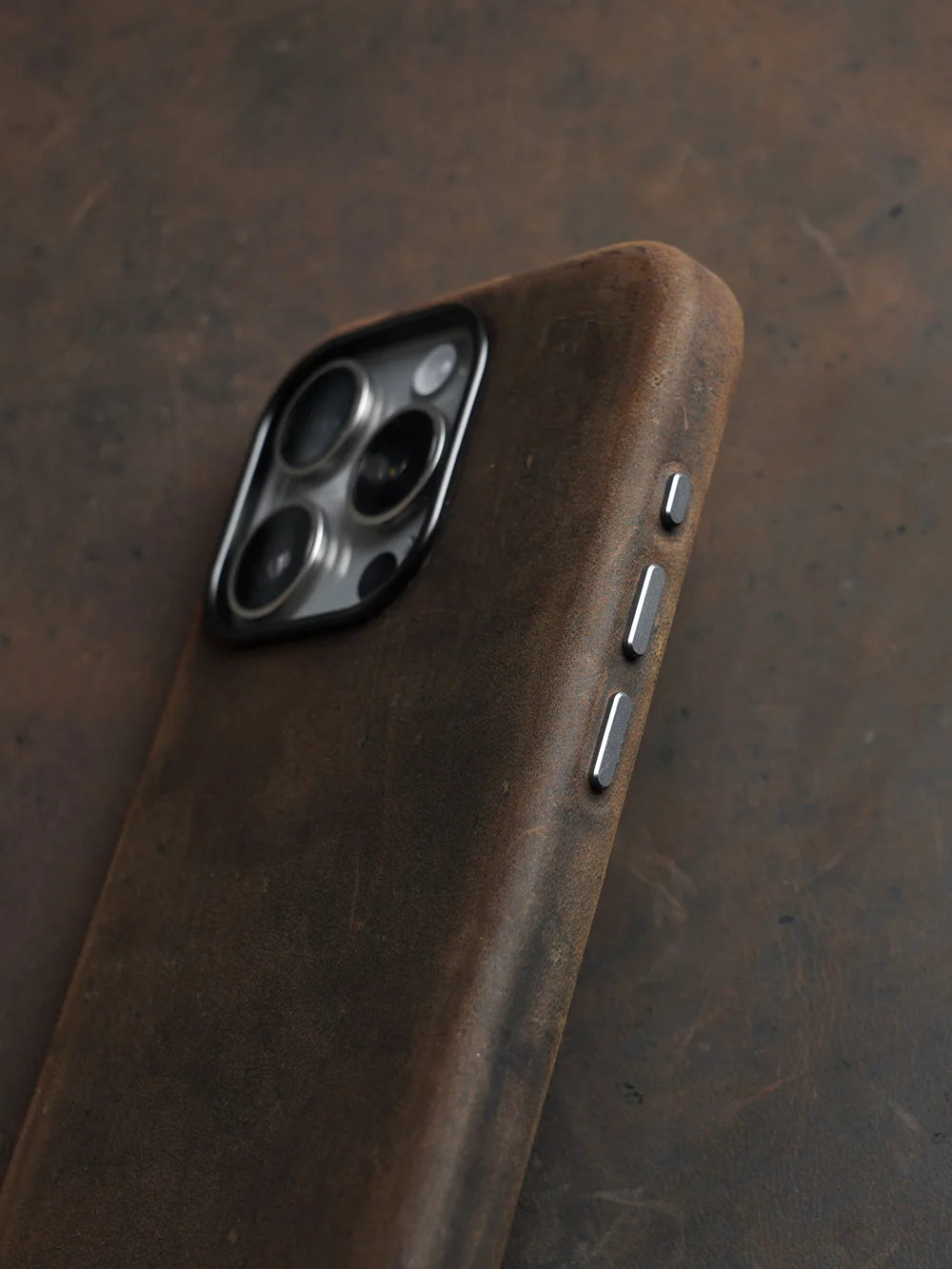 YMW Italian Crazy Horse Genuine Leather Case for iPhone 16 Pro Max 15 14 Personality Cowhide Magnetic Phone Cover - Caseverse