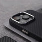 Luxury Alloy Lens 3D Relief Black Carbon Fibre Pattern Case For iPhone 13 14 15 16 Pro Max Slim Shockproof PC Cover For Magsafe Caseverse