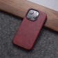 Luxury Business Vintage Leather Magnetic Phone Case for IPhone 16 Plus 15 14 13 12 Pro Max Metal Camera Frame Shockproof Cover Caseverse