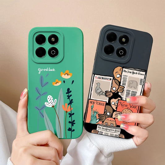 Case For Honor X6B Phone Back Cover Cute Avocado Soft Comfortable Liquid Silicone Camera Protection Anti Drop Bumper Capa Funda - Caseverse