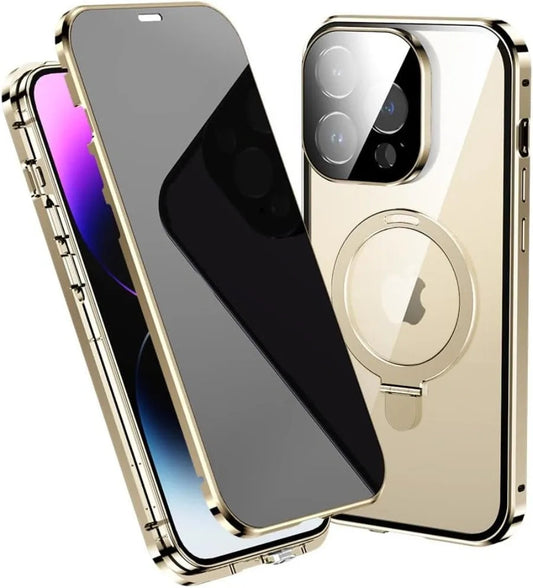 IPhone Anti-Peeping Privacy Screen Metal Bumper Magnetic Case Caseverse