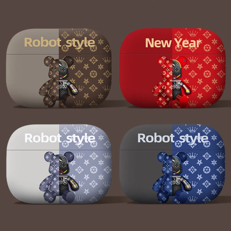 Cool Leather Grain Case for AirpPods Pro 2 Case Airpods 4 3 AirPods Pro Cover Apple Bluetooth Earphone Accessories Caseverse