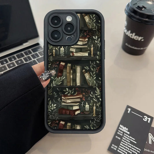 Book Cartoon Creative Pattern Phone Case For iPhone 16 15 11 12 Pro Max XR X XS 7 8 Plus SE2 Cases For iPhone 14 13 Pro XS Max - Caseverse