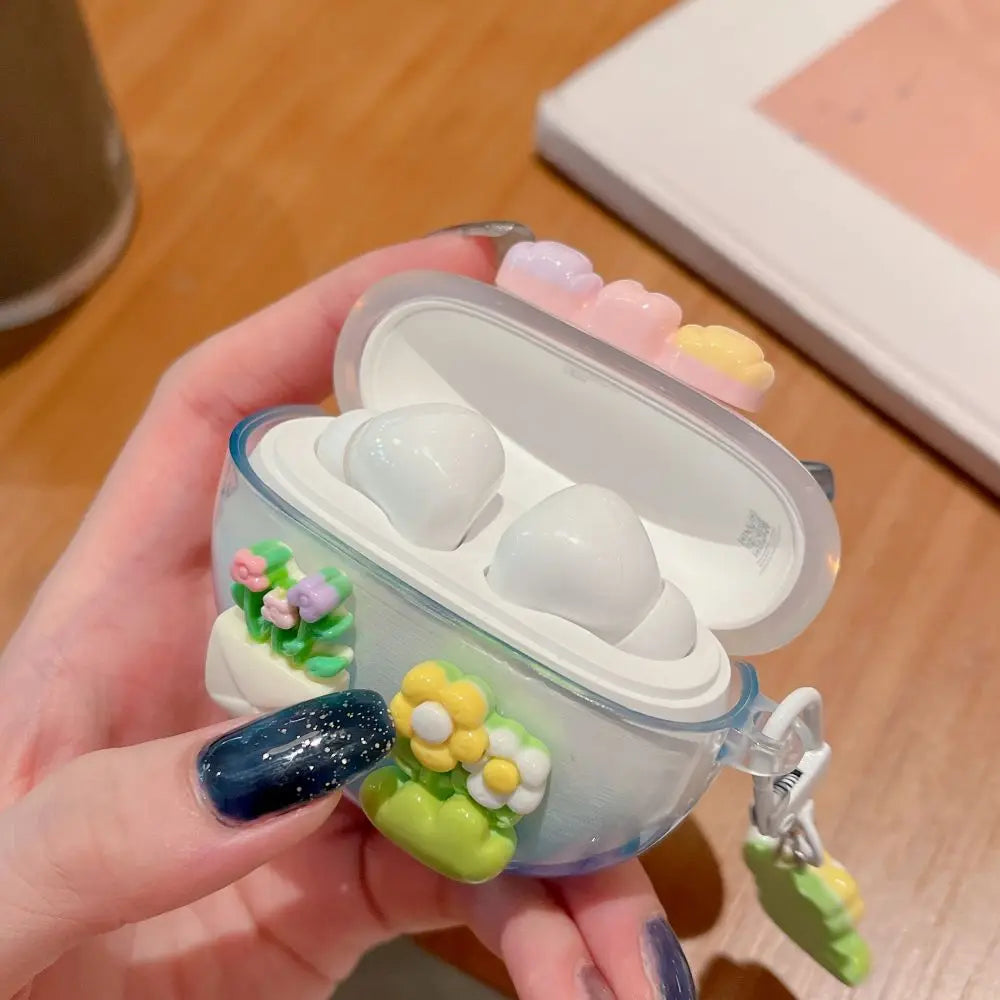 3D Flower Fruit Pattern Headphone Case For Xiaomi Redmi Buds 6 Buds 5 Pro Buds4 Active Buds 4 Lite Cover With Lovely Keychain Caseverse