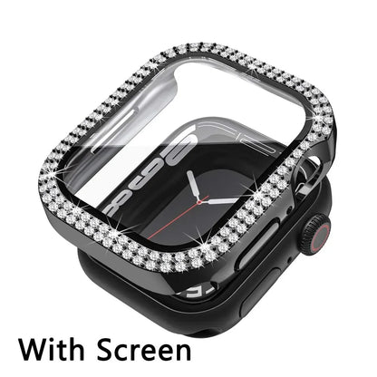 Diamond Bumper Protective Case for Apple Watch Cover Series 7 6 SE 5 4 3 38MM 42 MM For Iwatch 45mm 41mm 40mm 44 mm