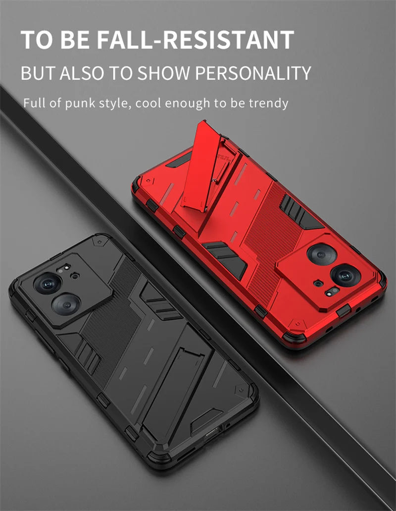 Rugged Armor Shockproof Phone Case For Xiaomi Mi 11 12 13 Lite 14 10T 11T 12T 13T Poco F3 F4 F5 Pro Holder Stand Back Cover - Caseverse