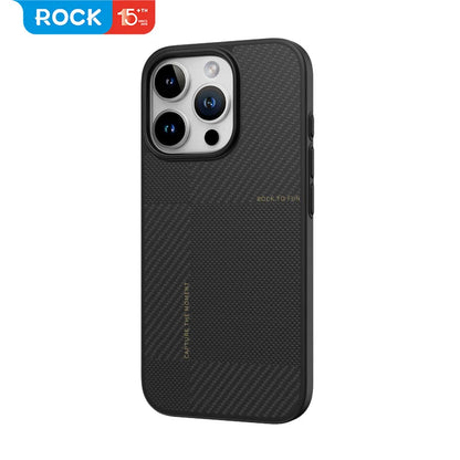 ROCK Aramid Fiber Magnetic Case for iPhone 16 Pro Max Military Grade Shockproof Cover for iPhone 16 Pro Compatible with MagSafe - Caseverse