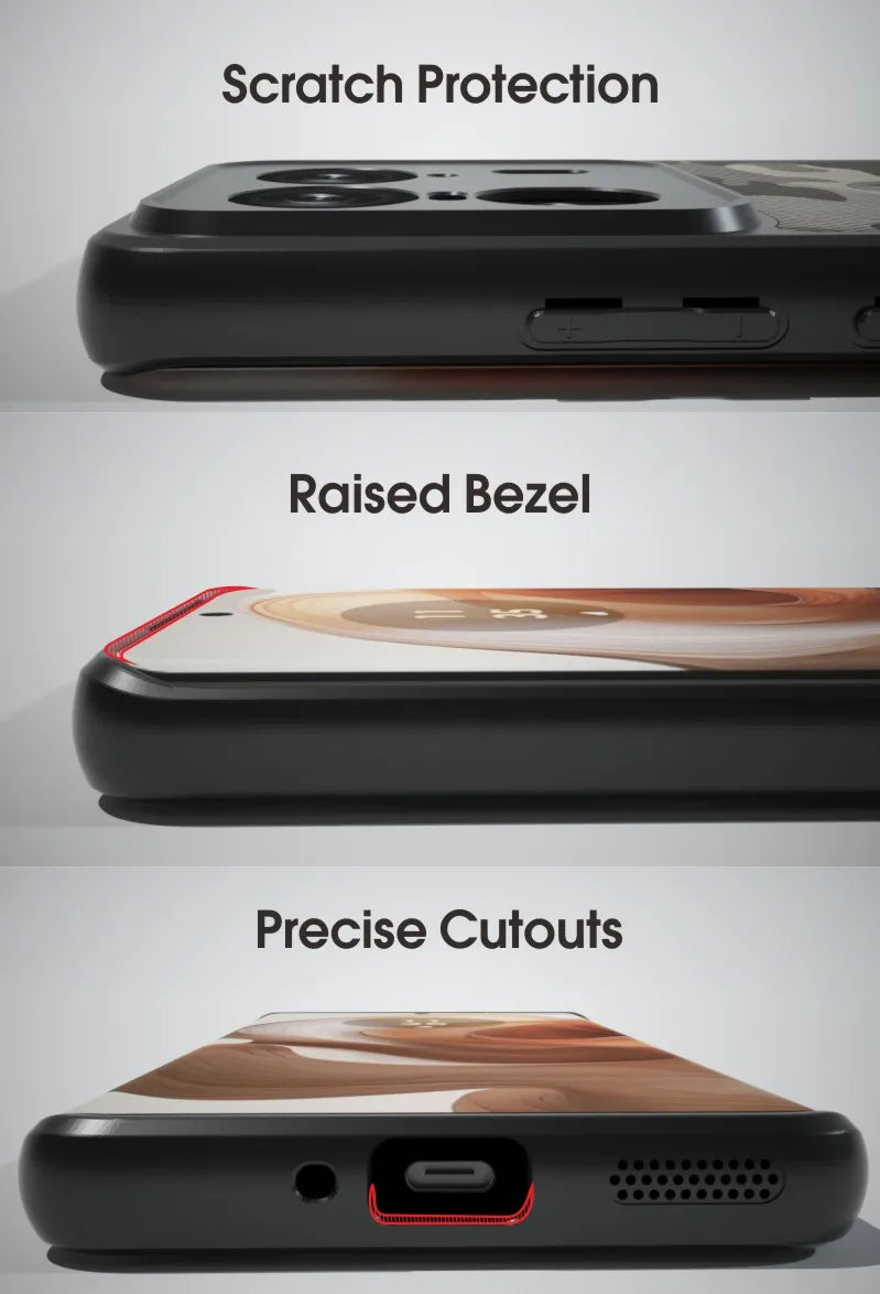 IBMRS for Motorola Edge 50 Ultra Case,(Military-Grade Protection) Shockproof Translucent  Phone Case(Camo Black) - Caseverse