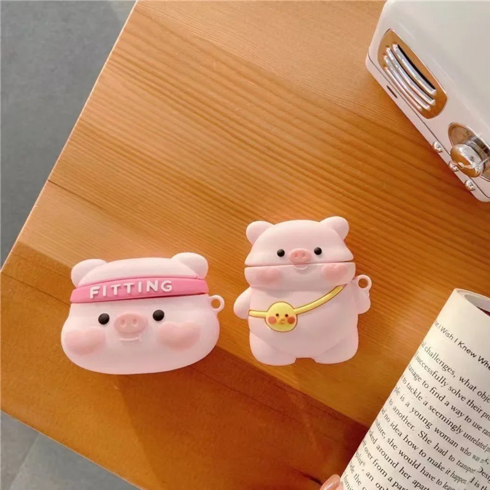Bluetooth headset case Cartoon Pig cute wind silicone ear case, applicable to Airpods1/2, Airpods Pro, Airpods Pro2, Airpods3 Caseverse