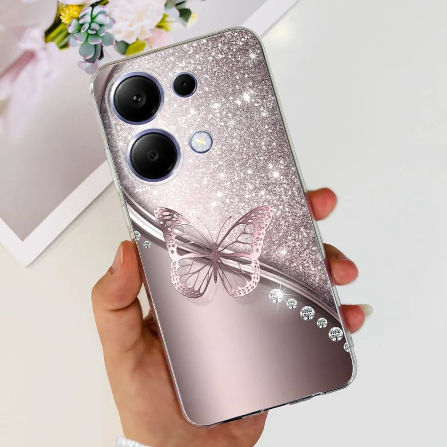 For Xiaomi Poco M6 Pro 2024 Case New Fashion Marble Cartoon Cover Soft Clear Silicone Funda For Xiaomi Poco M6 Pro 4G Phone Case Caseverse