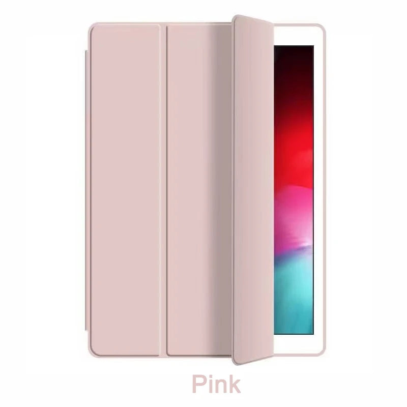 Leather Case For Ipad pro 9.7 A1673 A1674 A1675 10.2 Smart Cover Funda For iPad Air 2 9.7 Air 3 10.5 Magnetic TPU Silicone Cases