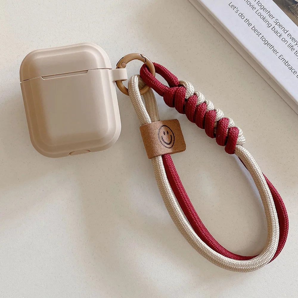 Simple Soft Silicone with Smile Hand Strap Earphone Case For Apple Airpods 4 1 2 Pro 3 Funda Wireless Bluetooth Protective Cover Caseverse