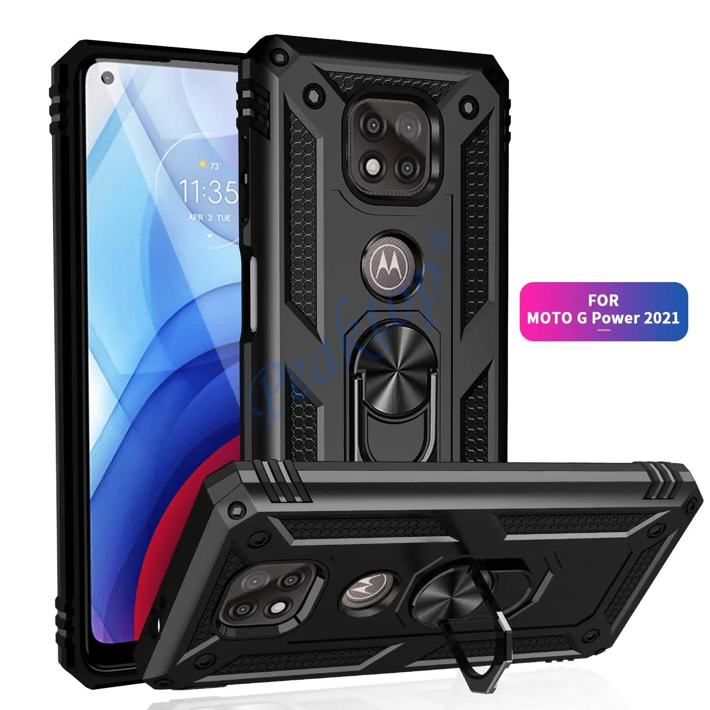 for Moto G Power Case for Phone Moto G Power 2021 Case Shockproof Armor Rugged Military Protective Car Holder Magnetic Cover - Caseverse