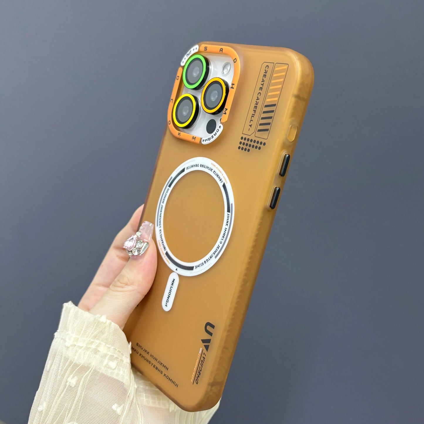 Matte Frosted Skin Feeling Magnetic Phone Case For iPhone 16 Pro Max 15 14 Magsafe Wireless Charge Back Metal Lens Frame Cover - Caseverse