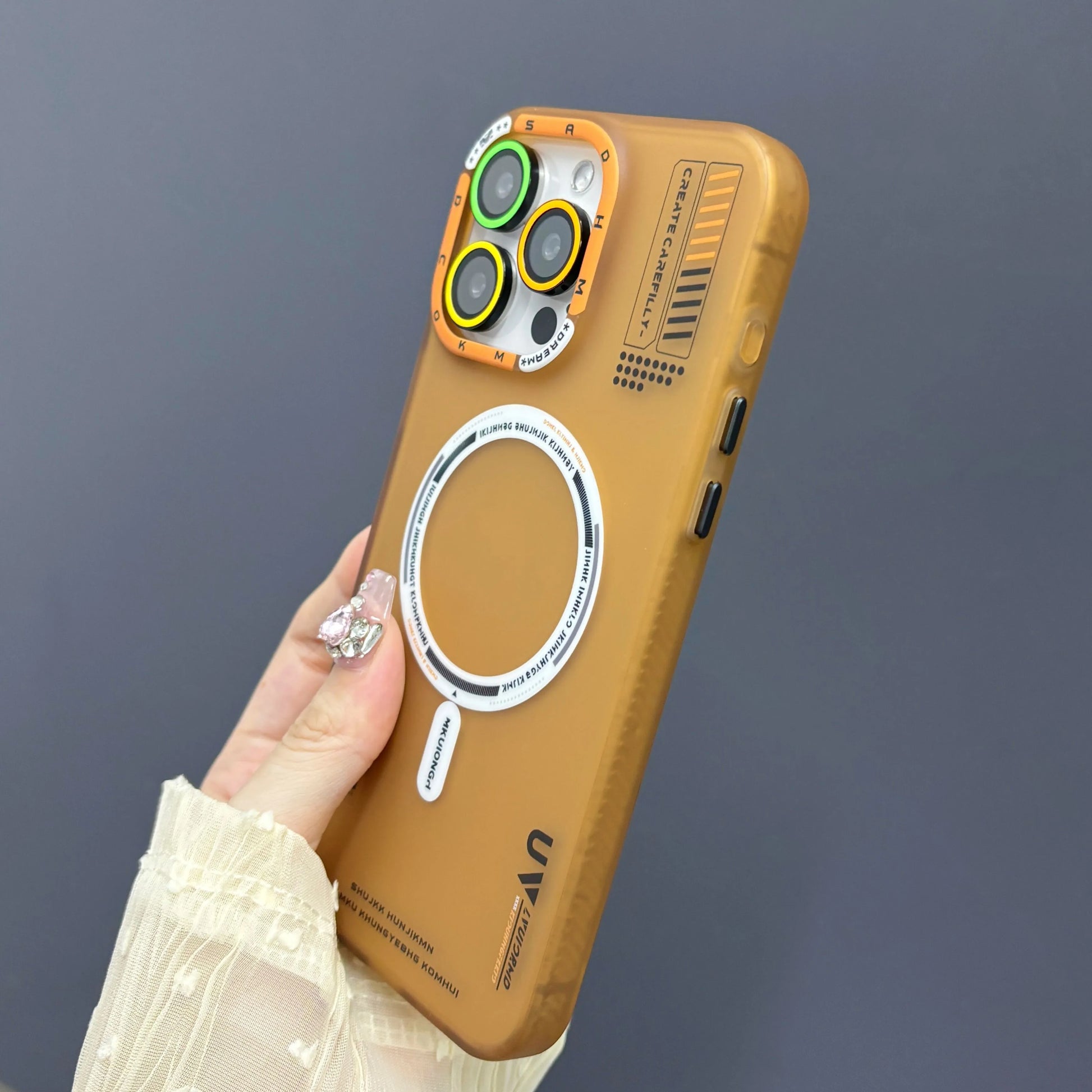 Matte Frosted Skin Feeling Magnetic Phone Case For iPhone 16 Pro Max 15 14 Magsafe Wireless Charge Back Metal Lens Frame Cover - Caseverse