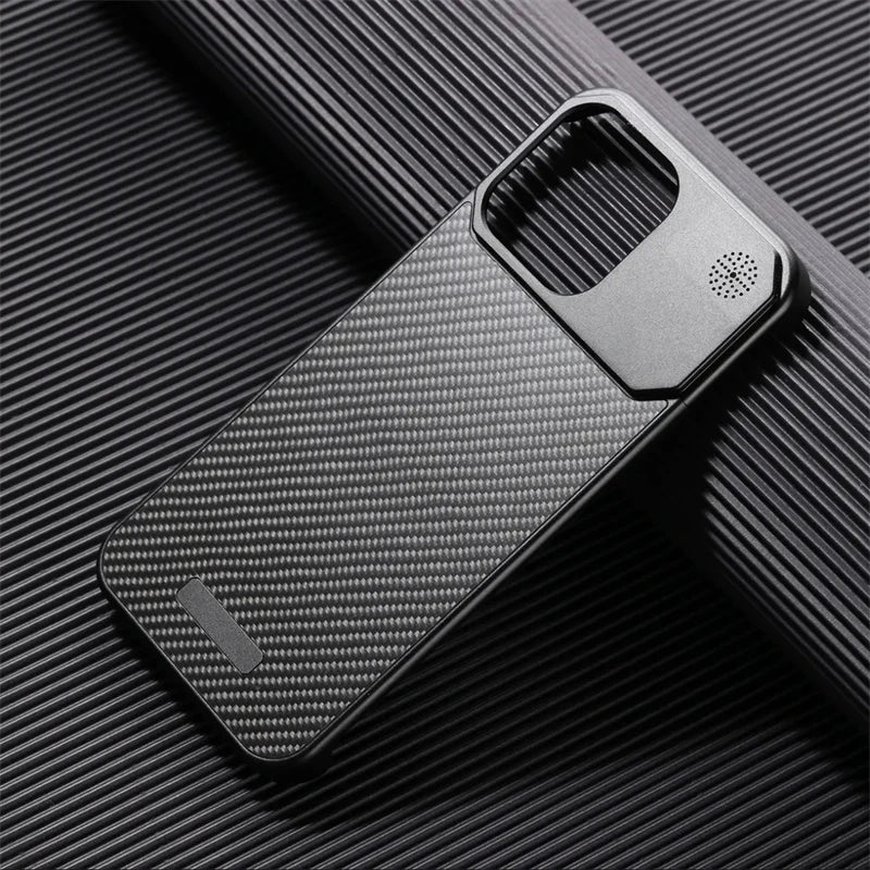Luxury Forged Carbon Fiber Magsafe Phone Case For iPhone 16 16pro 15 Pro Max Wireless Charging Metal Frameless Shockproof Cover - Caseverse