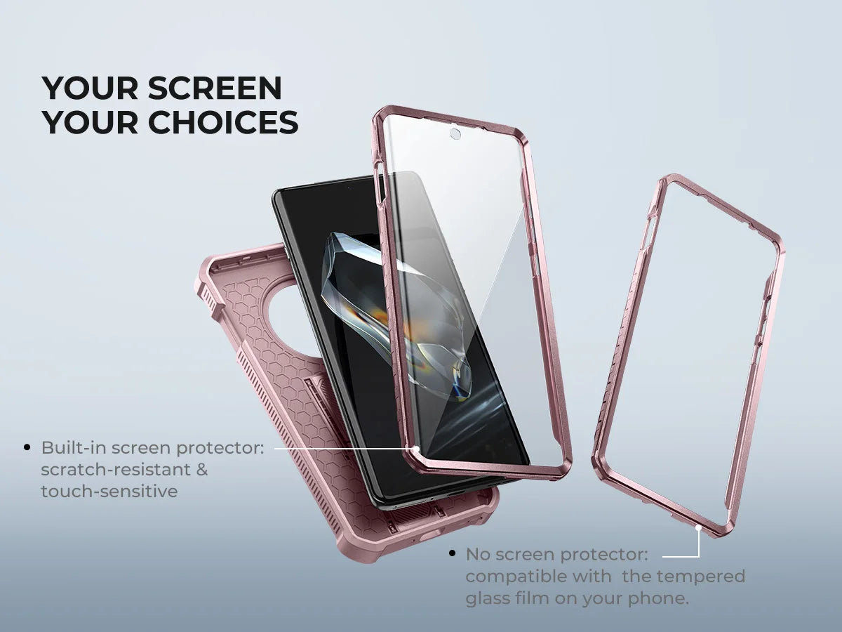 For OnePlus 12 5G (2024) Case Full Body Bumper Military Grade Armor Shockproof Shell Case Bracket with Built in Screen Protector - Caseverse