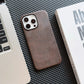 Luxury Business Vintage Leather Magnetic Phone Case for IPhone 16 Plus 15 14 13 12 Pro Max Metal Camera Frame Shockproof Cover Caseverse