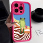 Candy Color Cute Cat Phone Case For iPhone 16, 15 Matte Shockproof Cover - Caseverse