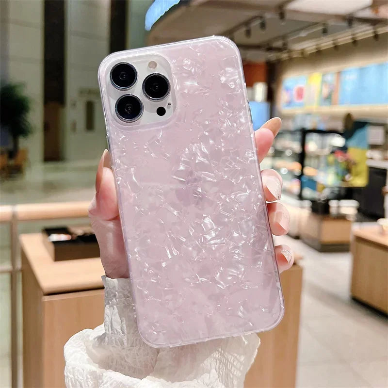 Cute Glitter Marble Silicone Case For iphone 16 15 14 12 13 Mini 11 Pro Max Plus Silicone Soft TPU Back Phone Cases Cover - Caseverse